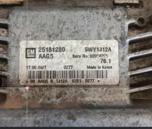 ECU ĐỘNG CƠ CHEVROLET CRUZE 25181280